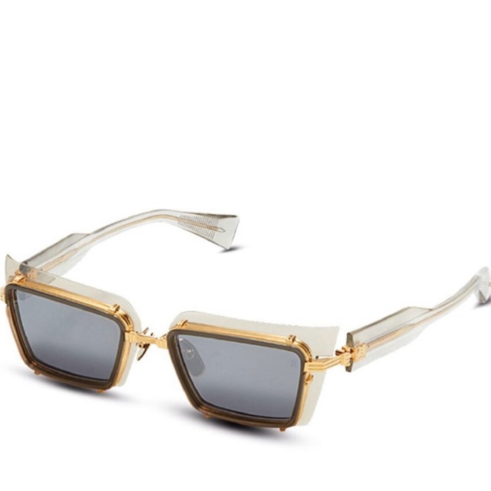 New Balmain Admirable Gold/ Grey Crystal Sunglasses